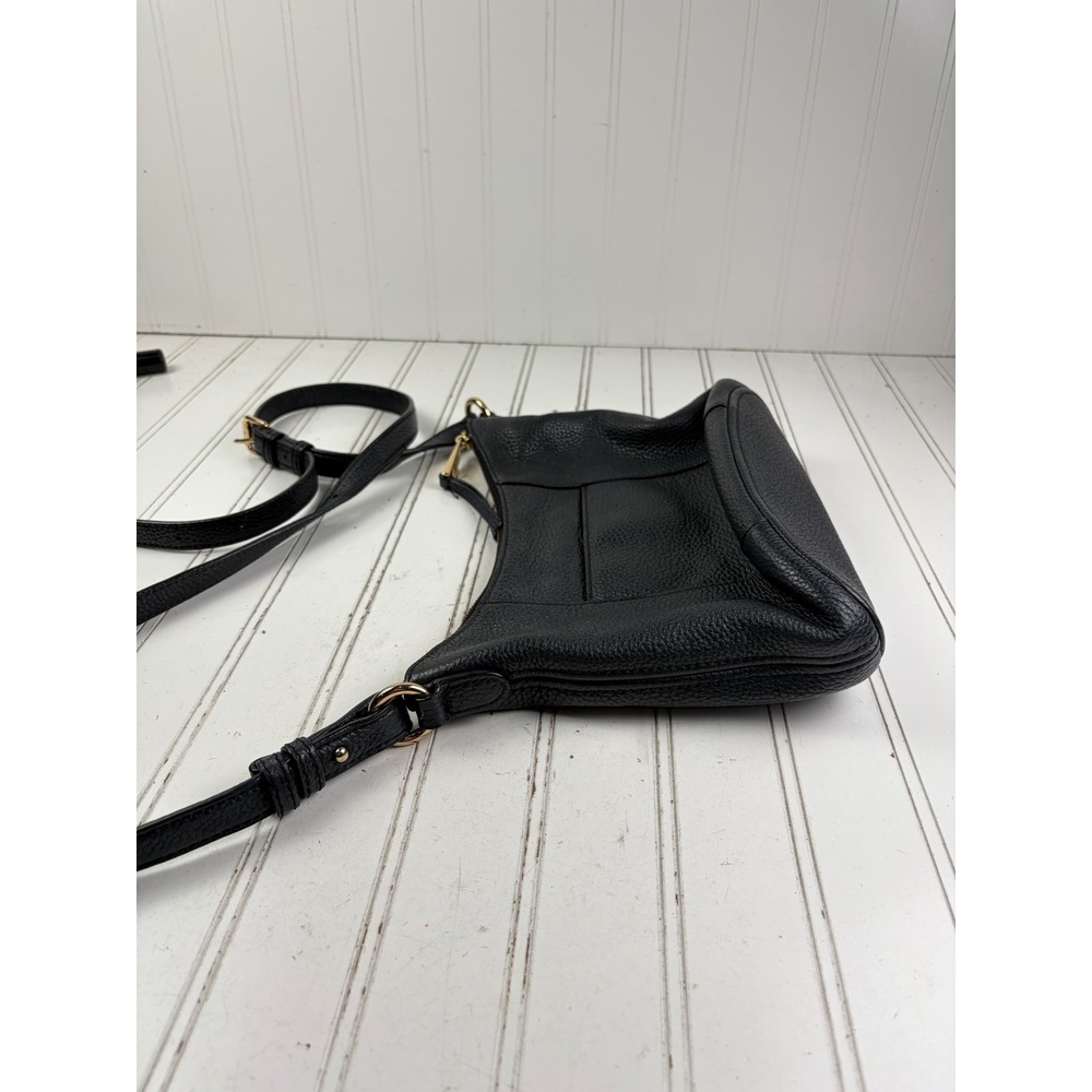 Michael Kors Black Nayla Medium Pebbled Leather Messenger Crossbody Shoulder Bag - Picture 5 of 11